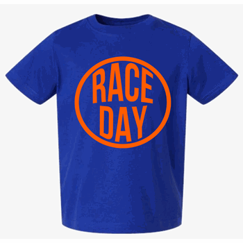 RaceDay Safety "Race Day Royal & Orange" Toddler T-Shirt