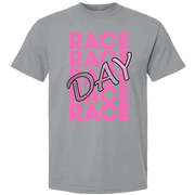 "RaceDay" Granite & Pink Comfort Colors T-Shirt
