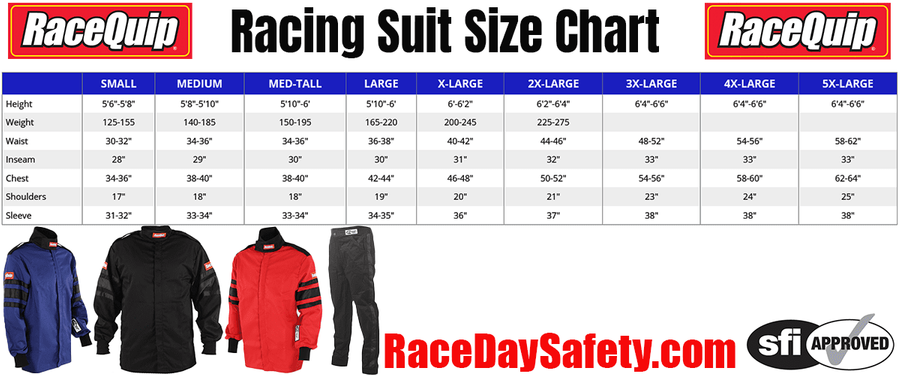 RaceQuip Single Layer Fire Suit Pants Black <br>SFI 3.2A/1
