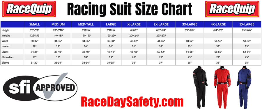 RaceQuip One Piece Single Layer Fire Suit Blue <br>SFI 3.2A/1
