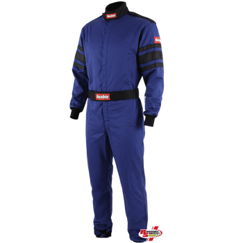 RaceQuip One Piece Single Layer Fire Suit Blue <br>SFI 3.2A/1