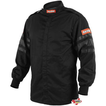 RaceQuip Single Layer Fire Suit Jacket Black <br>SFI 3.2A/1