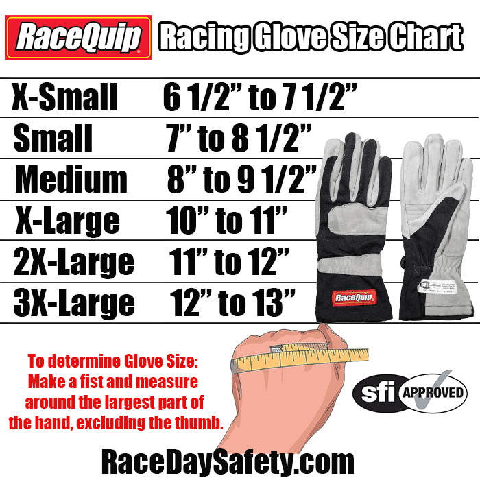 RaceQuip 351 Series 1 Layer Nomex® Race Gloves Black/Gray <br>SFI 3.3/1
