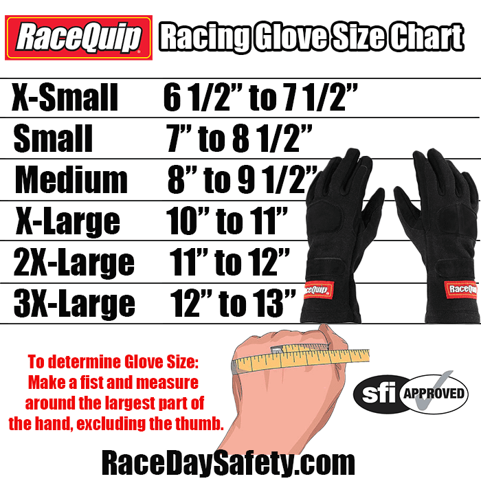 RaceQuip 355 Series 2 Layer Nomex&#174; Race Gloves Black <br>SFI 3.3/5