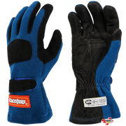 RaceQuip 355 Series 2 Layer Nomex® Race Gloves Blue <br>SFI 3.3/5
