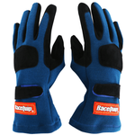 RaceQuip 355 Series 2 Layer Nomex® Race Gloves Blue <br>SFI 3.3/5