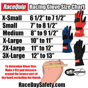 RaceQuip Glove Size Chart