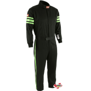 RaceQuip Pro-1 Kids Racing Suit Black/Green <br>SFI 3.2A/1