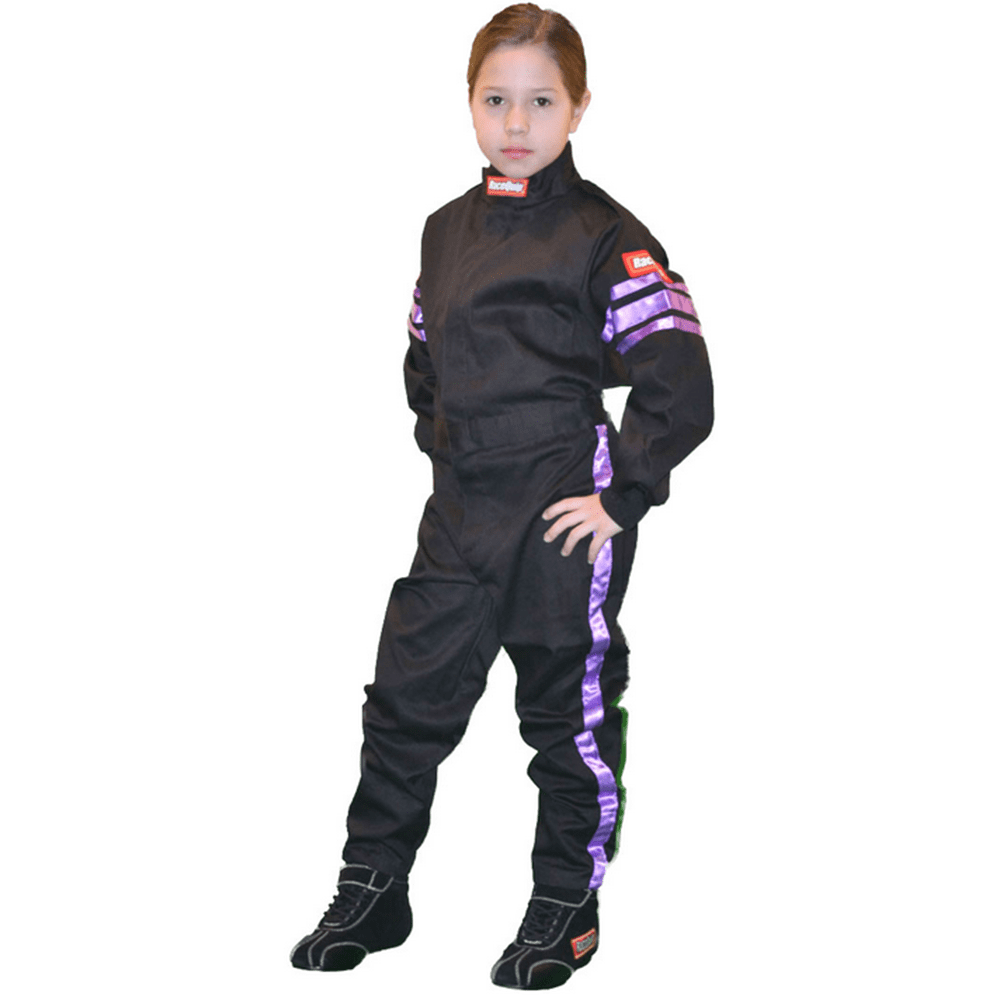 RaceQuip Pro1 Kids SFI1 Racing Suit Black/Purple