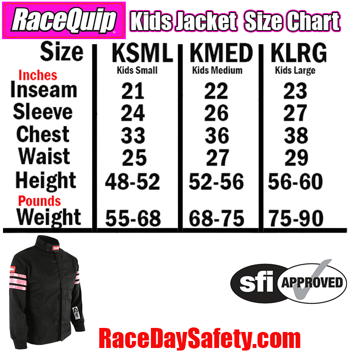 RaceQuip Kid's Racing Jacket Pink <br>SFI 3.2A/1