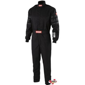 RaceQuip One Piece Single Layer Fire Suit Black <br>SFI 3.2A/1
