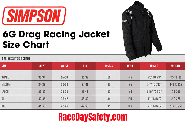 Simpson 6G Drag Racing Jacket Black <br>SFI 3.2A/20