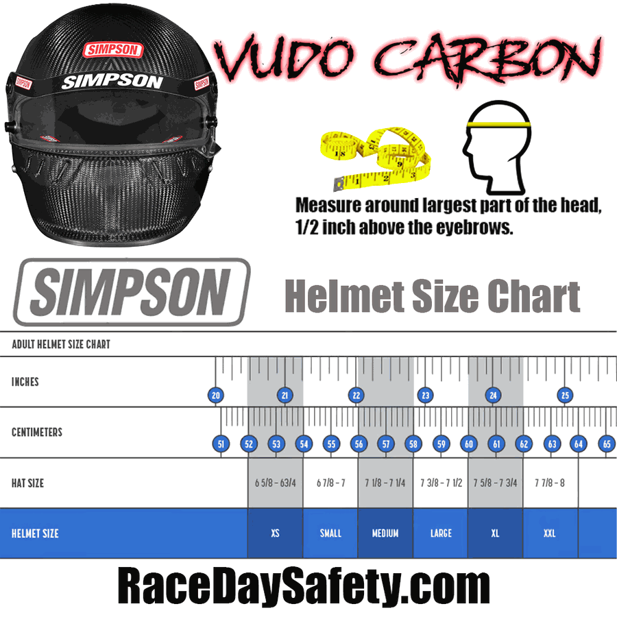 Simpson Vudo Racing Helmet Carbon Snell SA2025