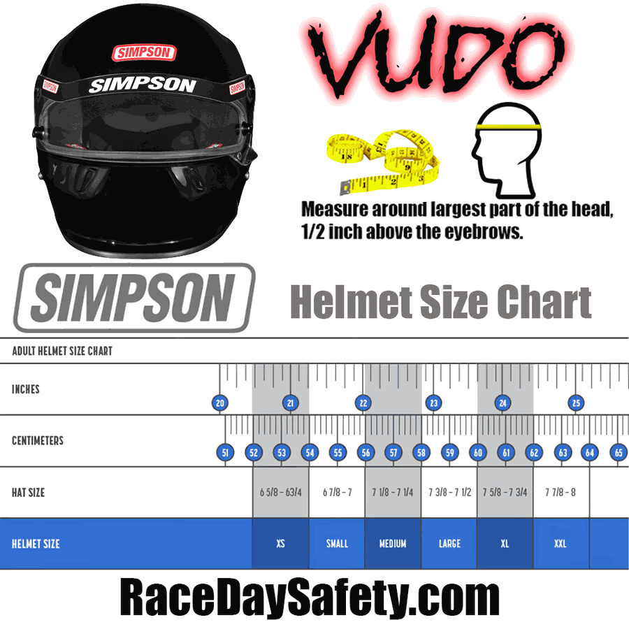 Simpson Vudo Racing Helmet Gloss Black <br>Snell SA2025