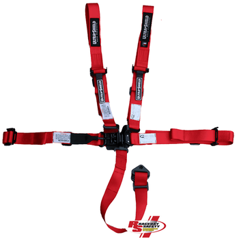 Ultra Shield Clearance Junior 5 Point Latch and Link Racing Seat Belts Red