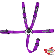 Ultra Shield Junior 5 Point Camlock Racing Seat Belts Purple <br>SFI 16.1