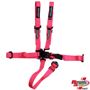 Ultra Shield Junior 5 Point Latch and Link Racing Seat Belts Fluorescent Pink <br>SFI 16.1