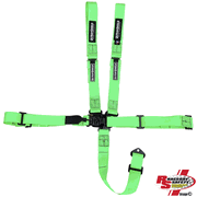 Ultra Shield Junior 5 Point Latch and Link Racing Seat Belts Fluorescent Green <br>SFI 16.1