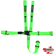 Ultra Shield Junior 5 Point Latch and Link Racing Seat Belts Fluorescent Green <br>SFI 16.1