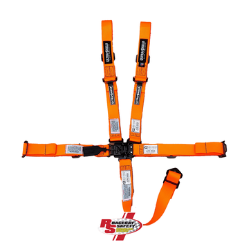 Ultra Shield Junior 5 Point Latch and Link Racing Seat Belts Fluorescent Orange <br>SFI 16.1