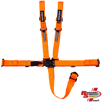 Ultra Shield Junior 5 Point Latch and Link Racing Seat Belts Fluorescent Orange <br>SFI 16.1