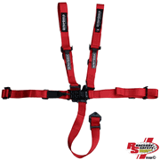 Ultra Shield Junior 5 Point Latch and Link Racing Seat Belts Red <br>SFI 16.1