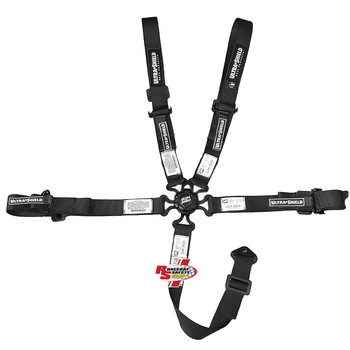 Ultra Shield Junior 5 Point Camlock Racing Seat Belts Black <br>SFI 16.1