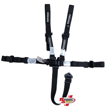 Ultra Shield Junior 5 Point Latch and Link Racing Seat Belts Black <br>SFI 16.1