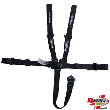 Ultra Shield Junior 5 Point Latch and Link Racing Seat Belts Black <br>SFI 16.1