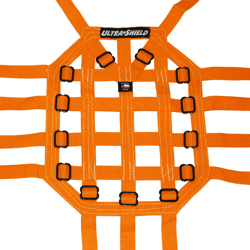 Ultra Shield Quarter Midget Roll Cage Roof Net Orange