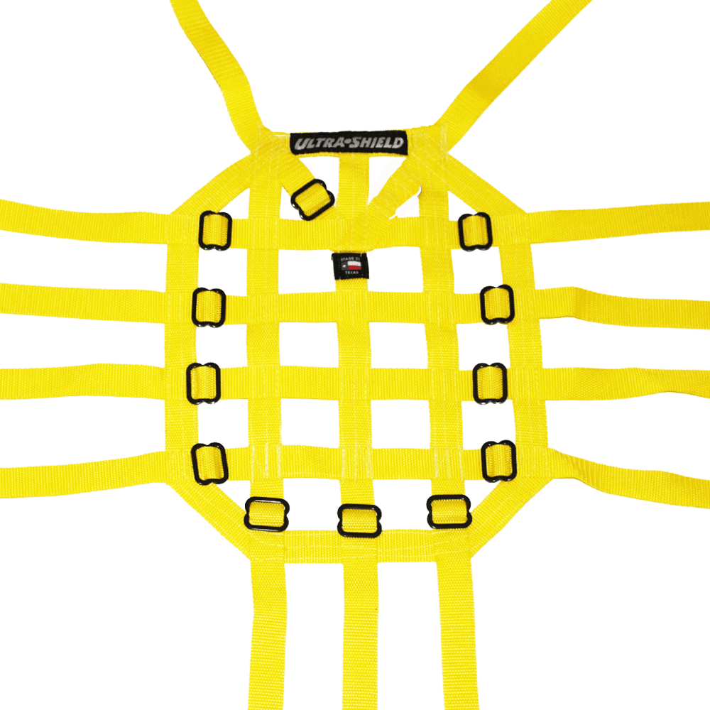 Ultra Shield Quarter Midget Roll Cage Roof Net Yellow