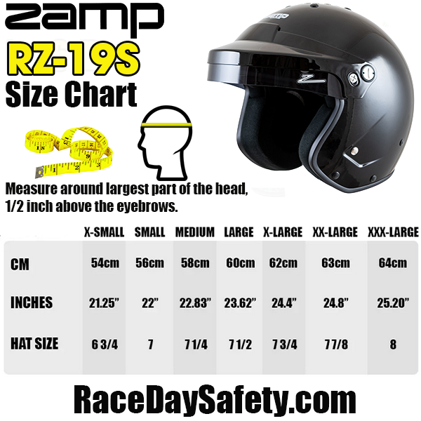 Zamp RZ-19S Open Face Race Helmet Gloss Black <br>Snell SA2025