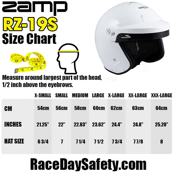 Zamp RZ-19S Open Face Race Helmet Gloss White <br>Snell SA2025