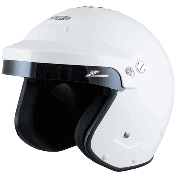 Zamp RZ-19S Open Face Race Helmet Gloss White <br>Snell SA2025