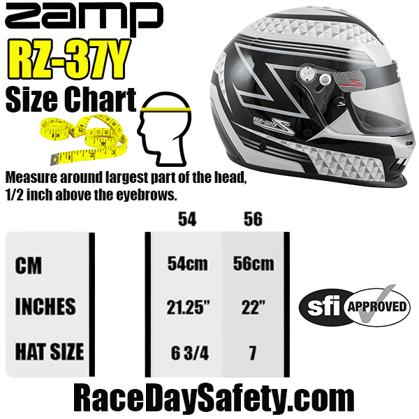 Zamp RZ-37Y Youth Graphic Race Helmet Black/Gray <br>SFI 24.1