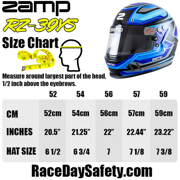 Zamp RZ-39YS Youth Racing Helmet Blue/Light Blue/Black Graphic <br>SFI 24.1