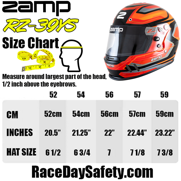 Zamp RZ-39YS Youth Racing Helmet Red/Orange/Black Graphic <br>SFI 24.1