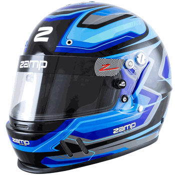 Zamp RZ-39YS Youth Racing Helmet Blue/Light Blue/Black Graphic <br>SFI 24.1