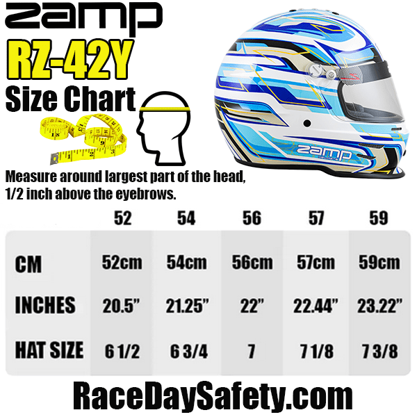 Zamp RZ-42Y Youth Race Helmet White/Blue/Light Blue <br>Snell CMR2016