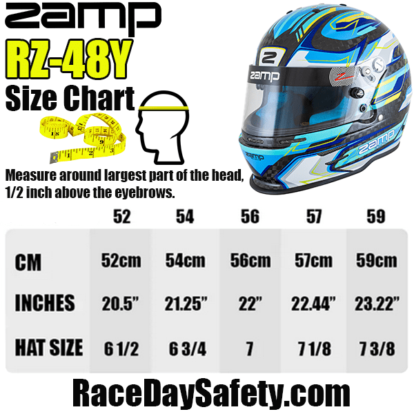 Zamp RZ-48Y Youth Carbon Graphic Racing Helmet Flo Blue <br>SFI 24.1 & CMR2016