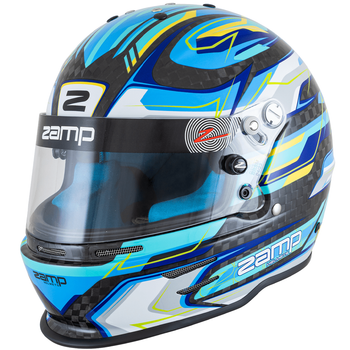 Zamp RZ-48Y Youth Carbon Graphic Racing Helmet Flo Blue <br>SFI 24.1 & CMR2016