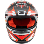 Zamp RZ-48Y Youth Carbon Graphic Racing Helmet Flo Red <br>SFI 24.1 & CMR2016