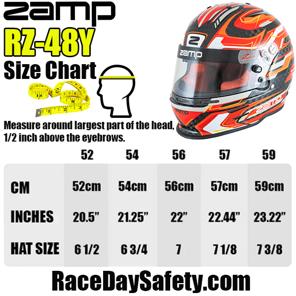 Zamp RZ-48Y Youth Carbon Graphic Racing Helmet Flo Red <br>SFI 24.1 & CMR2016