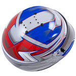 Zamp RZ-61S Aramid Red/Blue Graphic Helmet <br>Snell SA2025