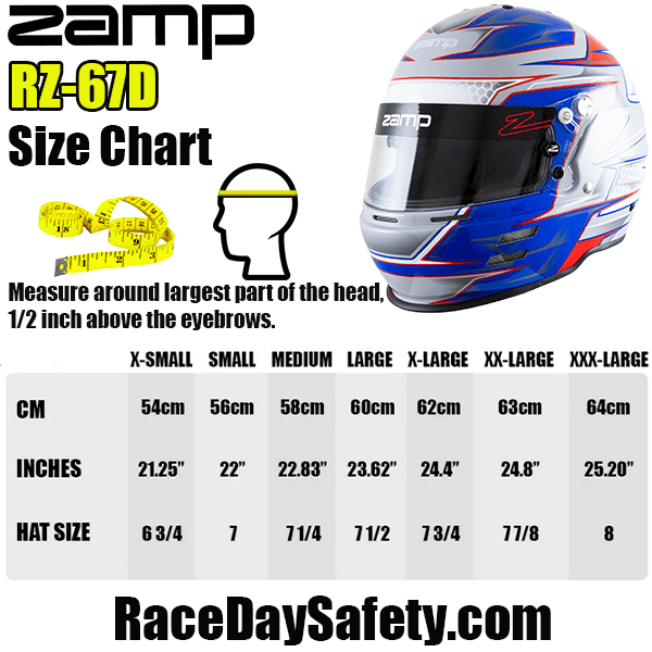 Zamp RZ-61S Aramid Red/Blue Graphic Helmet <br>Snell SA2025