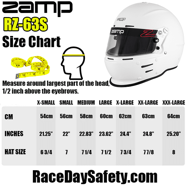 Zamp RZ-63S Racing Helmet Gloss White <br>Snell SA2025