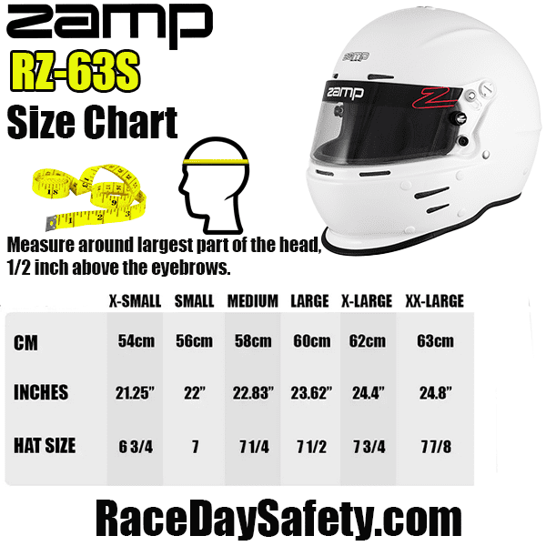 Zamp RZ-63S Racing Helmet Gloss White <br>Snell SA2025