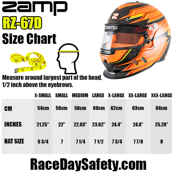 Zamp RZ-67D Racing Helmet Flo Orange Carbon Graphic <br>Snell SA2025