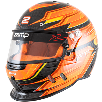 Zamp RZ-67D Racing Helmet Flo Orange Carbon Graphic <br>Snell SA2025