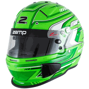Zamp RZ-70S Racing Helmet Green Graphic <br>Snell SA2025